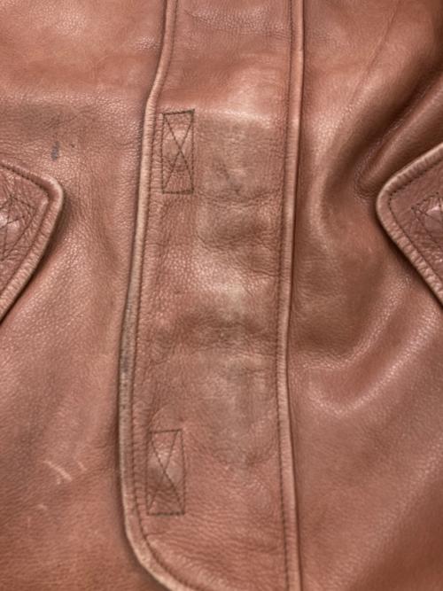 CREEKS（CREEKS）CREEKS (CREEKS) ユーロレザージャケット ブラウン サイズ:Lの古着・服飾アイテム