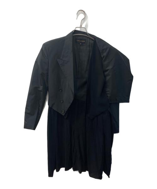 COMME des GARCONS（コムデギャルソン）COMME des GARCONS (コムデギャルソン) プリーツドッキングジャケット ブラック サイズ:Mの古着・服飾アイテム