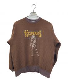 Hysteric Glamour（ヒステリックグラマー）の古着「BAD ASS MAMA刺繍スウェット」｜ブラウン