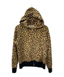 A BATHING APE（アベイシングエイプ）の古着「レオパードジップパーカー」｜イエロー