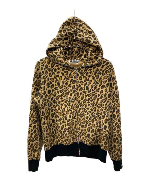A BATHING APE（アベイシングエイプ）A BATHING APE (アベイシングエイプ) レオパードジップパーカー イエロー サイズ:Lの古着・服飾アイテム