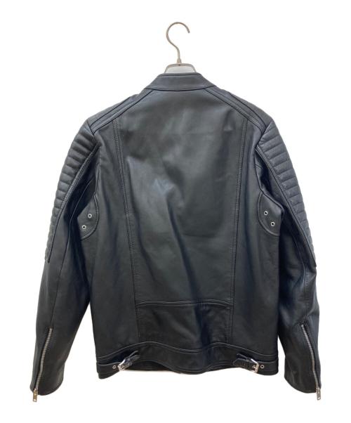 DIESEL（ディーゼル）DIESEL (ディーゼル) シープレザーシングルライダースジャケット ブラック サイズ:Ⅼの古着・服飾アイテム