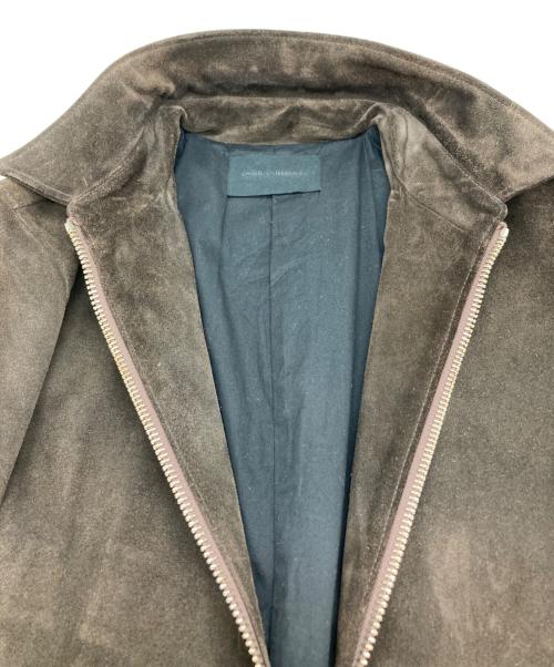 Junhashimoto（ジュンハシモト）junhashimoto (ジュンハシモト) カウレザースエードジャケット ブラウン サイズ:4の古着・服飾アイテム