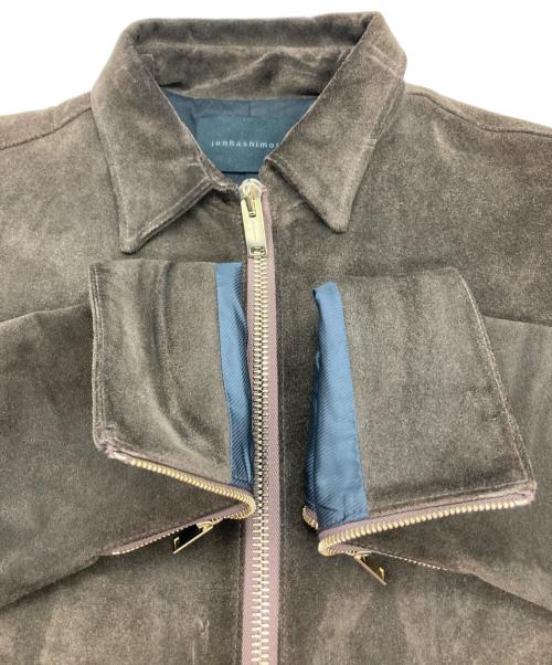 Junhashimoto（ジュンハシモト）junhashimoto (ジュンハシモト) カウレザースエードジャケット ブラウン サイズ:4の古着・服飾アイテム