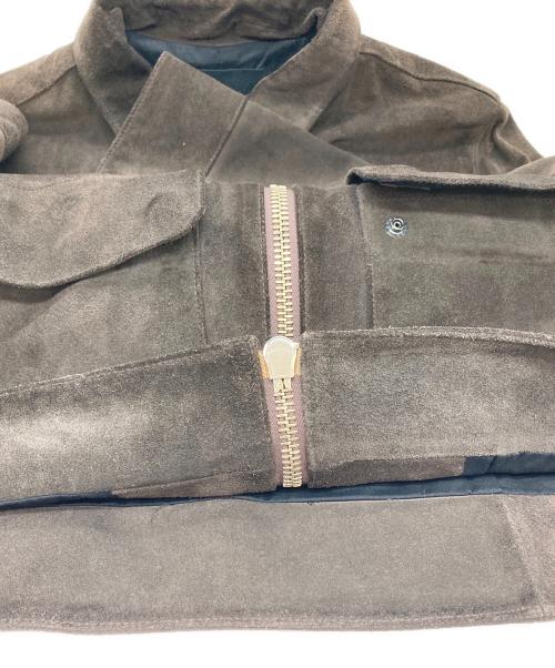 Junhashimoto（ジュンハシモト）junhashimoto (ジュンハシモト) カウレザースエードジャケット ブラウン サイズ:4の古着・服飾アイテム