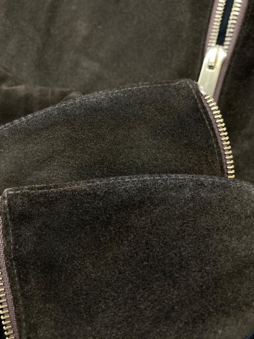 Junhashimoto（ジュンハシモト）junhashimoto (ジュンハシモト) カウレザースエードジャケット ブラウン サイズ:4の古着・服飾アイテム