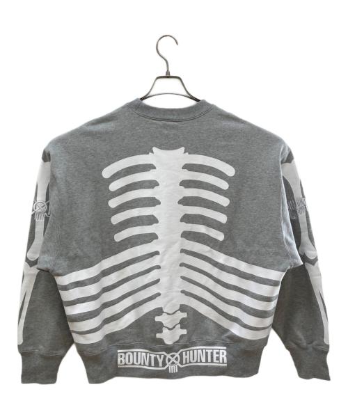 BILLIONAIRE BOYS CLUB（ビリオネアボーイズクラブ）BILLIONAIRE BOYS CLUB (ビリオネアボーイズクラブ) BOUNTY HUNTER (バウンティハンター) ボーンプリントスウェット グレー サイズ:Ⅼの古着・服飾アイテム