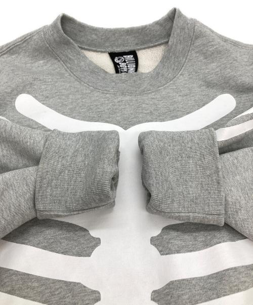 BILLIONAIRE BOYS CLUB（ビリオネアボーイズクラブ）BILLIONAIRE BOYS CLUB (ビリオネアボーイズクラブ) BOUNTY HUNTER (バウンティハンター) ボーンプリントスウェット グレー サイズ:Ⅼの古着・服飾アイテム