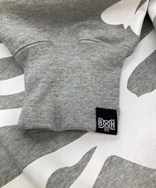 BILLIONAIRE BOYS CLUB（ビリオネアボーイズクラブ）BILLIONAIRE BOYS CLUB (ビリオネアボーイズクラブ) BOUNTY HUNTER (バウンティハンター) ボーンプリントスウェット グレー サイズ:Ⅼの古着・服飾アイテム