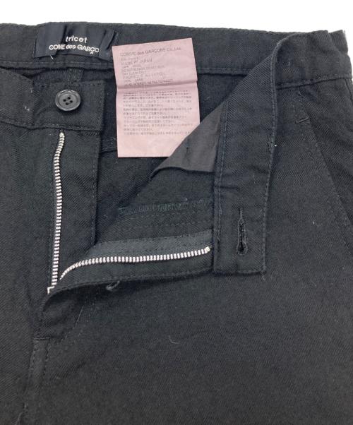 tricot COMME des GARCONS（トリココムデギャルソン）tricot COMME des GARCONS (トリココムデギャルソン) 縮絨フレアパンツ ブラック サイズ:Sの古着・服飾アイテム