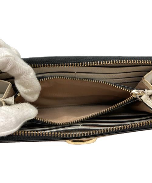 MARC JACOBS（マークジェイコブス）MARC JACOBS (マークジェイコブス) バイカラーラウンドジップロングウォレット ベージュ×グリーン サイズ:-の古着・服飾アイテム