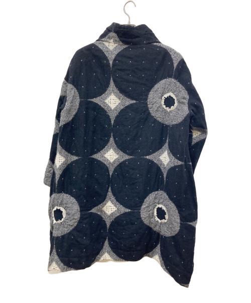 慈雨（ジウ）慈雨 (ジウ) ドットデザインコート ブラック サイズ:Ⅼの古着・服飾アイテム