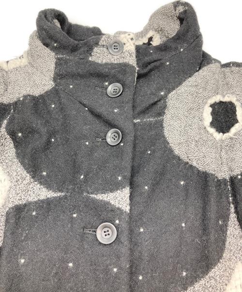 慈雨（ジウ）慈雨 (ジウ) ドットデザインコート ブラック サイズ:Ⅼの古着・服飾アイテム