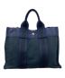 HERMES（エルメス）の古着「フールトゥPM/キャンバスハンドバッグ」｜ネイビー