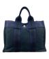 HERMES (エルメス) フールトゥPM/キャンバスハンドバッグ ネイビー：7000円