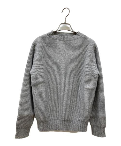 DRAWER（ドゥロワー）Drawer (ドゥロワー) 9Gウールカシミヤアゼ編みニット グレー サイズ:‐の古着・服飾アイテム
