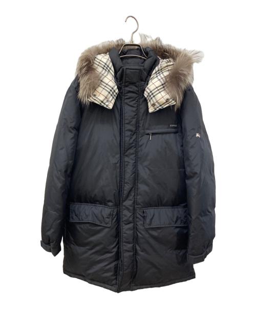 BURBERRY BLACK LABEL（バーバリーブラックレーベル）BURBERRY BLACK LABEL (バーバリーブラックレーベル) 裏ノヴァチェックダウンコート ブラック サイズ:Ⅼの古着・服飾アイテム