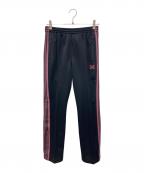 Needlesニードルズ）の古着「Narrow Track Pant Poly Smooth/トラックパンツ」｜ブラック×ピンク