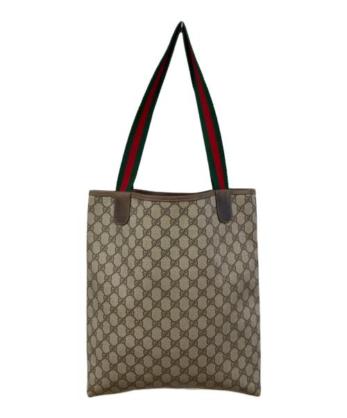 GUCCI（グッチ）GUCCI (グッチ) GGトートバッグ ブラウンの古着・服飾アイテム