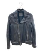 ALL SAINTSオールセインツ）の古着「CONROY LEATHER BIKER JACKET/ラムレザージャケット」｜ブラック