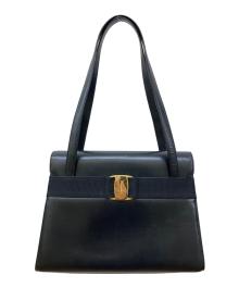 Ferragamo（フェラガモ）の古着「ヴァラリボンワンショルダーバッグ」｜ブラック
