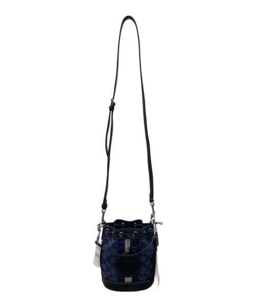 COACH（コーチ）COACH (コーチ) シグネチャー巾着2wayショルダーバッグ ネイビー 未使用品の古着・服飾アイテム