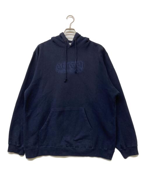 stussy（ステューシー）stussy (ステューシー) USA製 00s ロゴプリントパーカー ネイビー サイズ:XLの古着・服飾アイテム