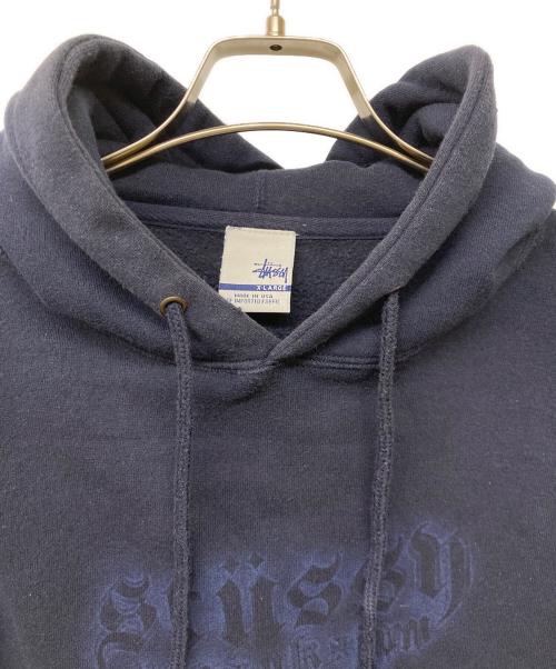 stussy（ステューシー）stussy (ステューシー) USA製 00s ロゴプリントパーカー ネイビー サイズ:XLの古着・服飾アイテム