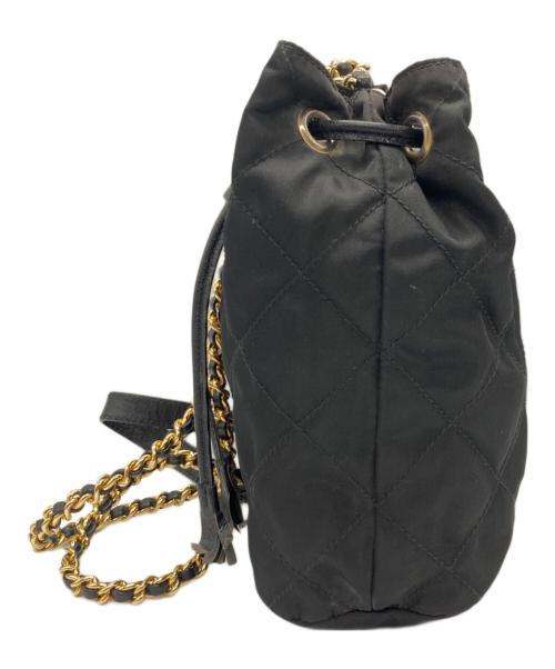 PRADA（プラダ）PRADA (プラダ) テスートキルティングチェーンショルダーバッグ ブラックの古着・服飾アイテム