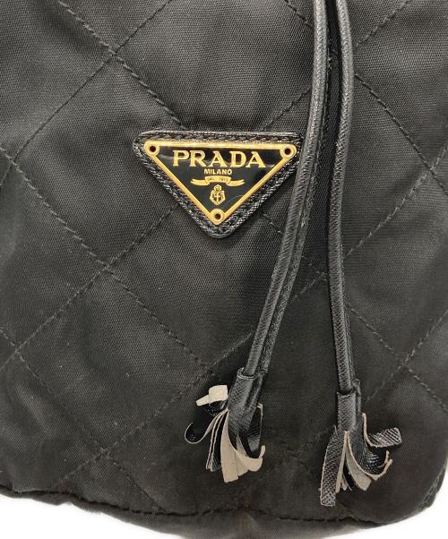 PRADA（プラダ）PRADA (プラダ) テスートキルティングチェーンショルダーバッグ ブラックの古着・服飾アイテム