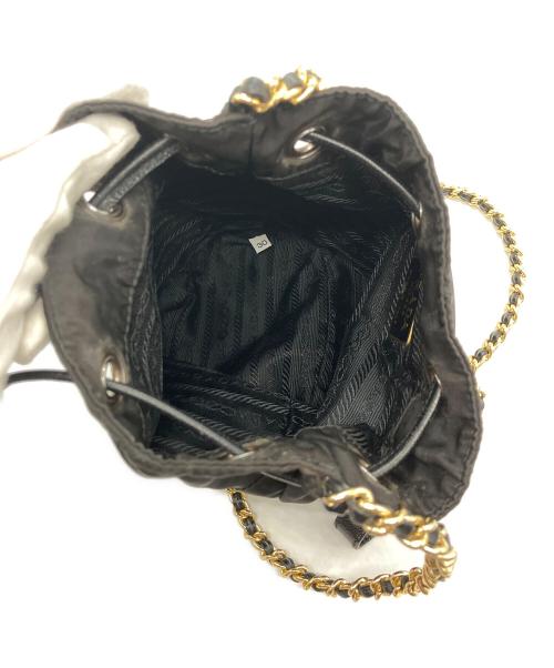 PRADA（プラダ）PRADA (プラダ) テスートキルティングチェーンショルダーバッグ ブラックの古着・服飾アイテム