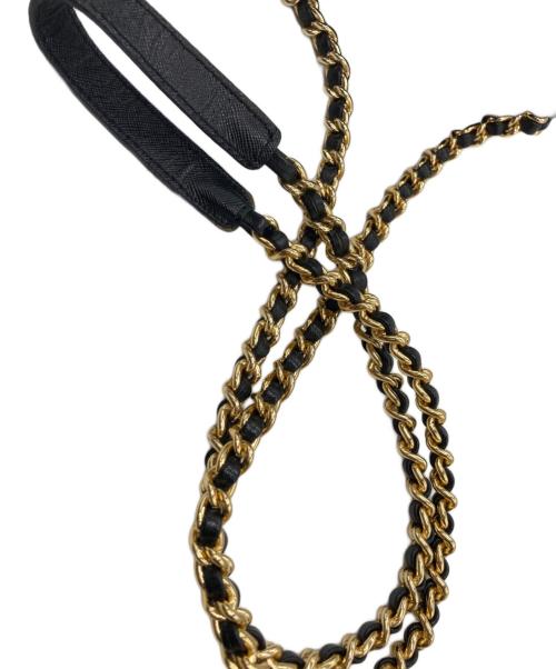 PRADA（プラダ）PRADA (プラダ) テスートキルティングチェーンショルダーバッグ ブラックの古着・服飾アイテム