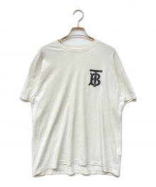 BURBERRY（バーバリー）の古着「モノグラムモチーフコットン オーバーサイズTシャツ」｜ホワイト