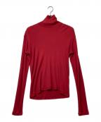 JOHN LAWRENCE SULLIVANジョン ローレンス サリバン）の古着「COTTON JERSEY TURTLE NECK TOP(コットン ジャージー タートル ネック トップ)」｜レッド