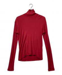 JOHN LAWRENCE SULLIVAN（ジョン ローレンス サリバン）の古着「COTTON JERSEY TURTLE NECK TOP(コットン ジャージー タートル ネック トップ)」｜レッド