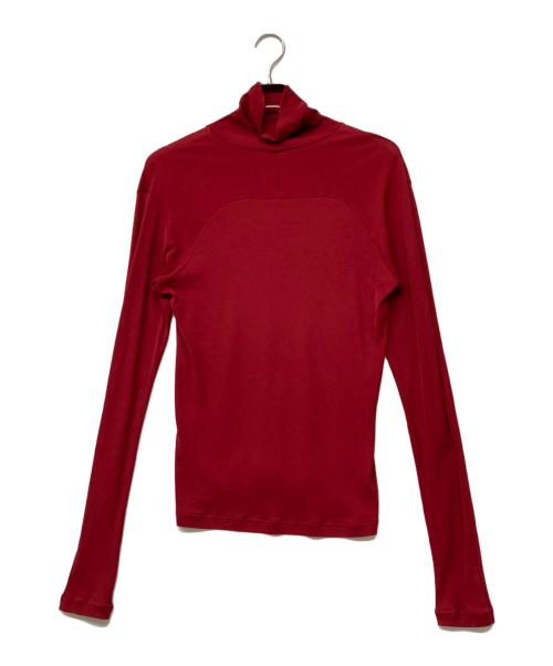 JOHN LAWRENCE SULLIVAN（ジョン ローレンス サリバン）JOHN LAWRENCE SULLIVAN (ジョン ローレンス サリバン) COTTON JERSEY TURTLE NECK TOP(コットン ジャージー タートル ネック トップ) レッド サイズ:SIZESの古着・服飾アイテム
