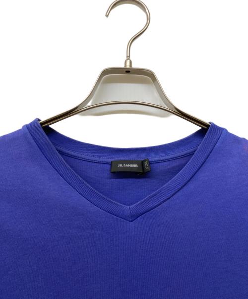 JIL SANDER（ジルサンダー）JIL SANDER (ジルサンダー) VネックTシャツ ブルー サイズ:Mの古着・服飾アイテム