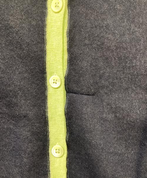 6(ROKU) BEAUTY&YOUTH（ロク ビューティーアンドユース）6(ROKU) BEAUTY&YOUTH (ロク ビューティーアンドユース) SHEER COLOR RIB CARDIGAN ネイビー サイズ:-の古着・服飾アイテム