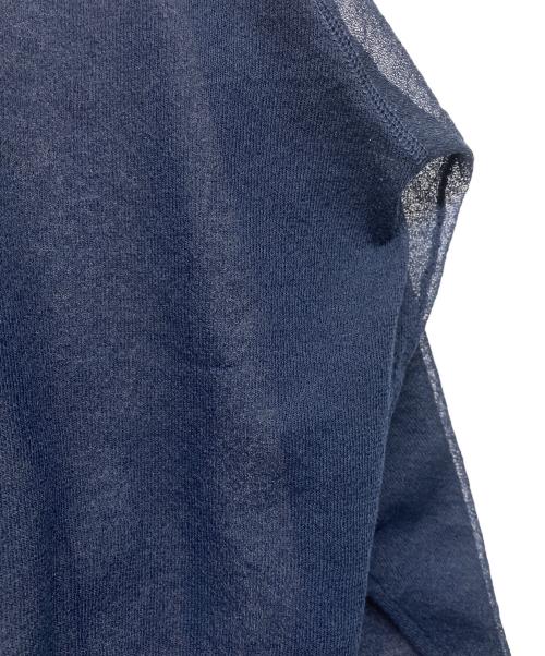 6(ROKU) BEAUTY&YOUTH（ロク ビューティーアンドユース）6(ROKU) BEAUTY&YOUTH (ロク ビューティーアンドユース) SHEER COLOR RIB CARDIGAN ネイビー サイズ:-の古着・服飾アイテム