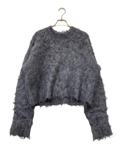 ASTRAET（アストラット）ASTRAET (アストラット) シャギー クルーネックニット グレー サイズ:Freeの古着・服飾アイテム