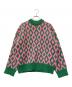Jakke（ジャッキー）の古着「Amma アーガイルクルーネックニット」｜ピンク×グリーン