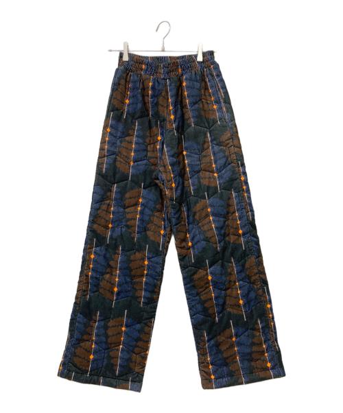 WAXMAN BROTHERS（ワックスマンブラザーズ）WAXMAN BROTHERS (ワックスマンブラザーズ) Quilted Long パンツ ブラウン×ネイビー サイズ:XSの古着・服飾アイテム