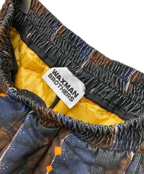 WAXMAN BROTHERS（ワックスマンブラザーズ）WAXMAN BROTHERS (ワックスマンブラザーズ) Quilted Long パンツ ブラウン×ネイビー サイズ:XSの古着・服飾アイテム