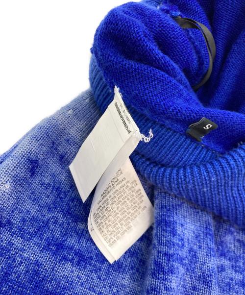 DIESEL（ディーゼル）DIESEL (ディーゼル) M-ARILOU ロゴプレート ウールニットロングスカート ブルー×オレンジ サイズ:Sの古着・服飾アイテム