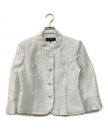 SOIR DOLCE（ソワール ドルチェ）の古着「シアーフリルジャケット」｜スカイブルー