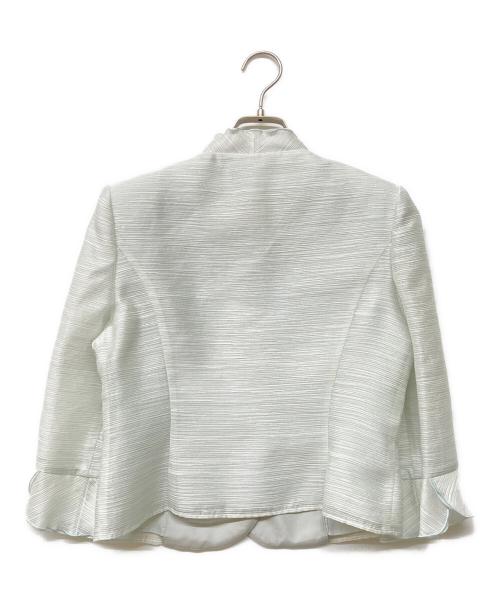 SOIR DOLCE（ソワール ドルチェ）SOIR DOLCE (ソワール ドルチェ) シアーフリルジャケット スカイブルー サイズ:7ARの古着・服飾アイテム