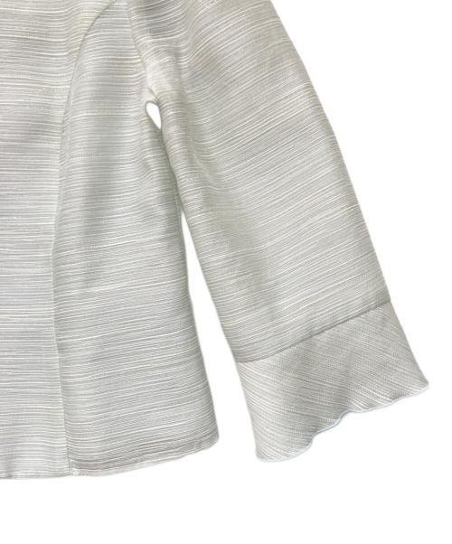 SOIR DOLCE（ソワール ドルチェ）SOIR DOLCE (ソワール ドルチェ) シアーフリルジャケット スカイブルー サイズ:7ARの古着・服飾アイテム