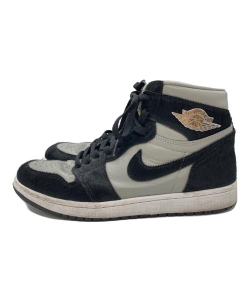 NIKE（ナイキ）NIKE (ナイキ) AIR JORDAN 1 RETRO HI OG グレー×ブラック サイズ:27の古着・服飾アイテム