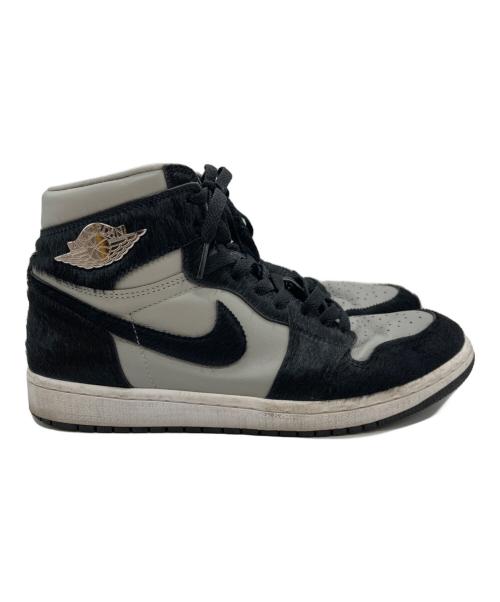 NIKE（ナイキ）NIKE (ナイキ) AIR JORDAN 1 RETRO HI OG グレー×ブラック サイズ:27の古着・服飾アイテム