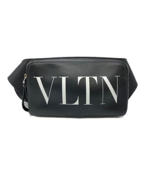 VALENTINO（ヴァレンティノ）VALENTINO (ヴァレンティノ) ロゴプリントショルダーバッグ ブラックの古着・服飾アイテム